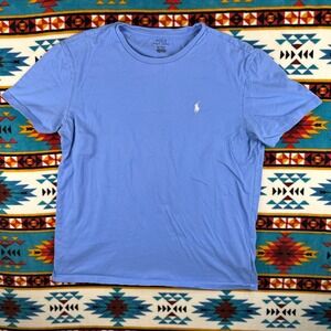 Polo Ralph Lauren T-Shirt Cotton Casual‎ Short Sleeve Blue Mens Size M